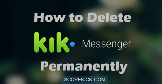 How to delete kik account