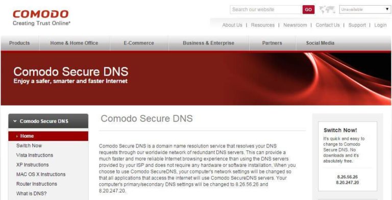 Comodo secure dns что это